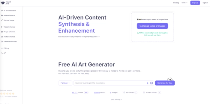 générateur images intelligence artificielle neural love