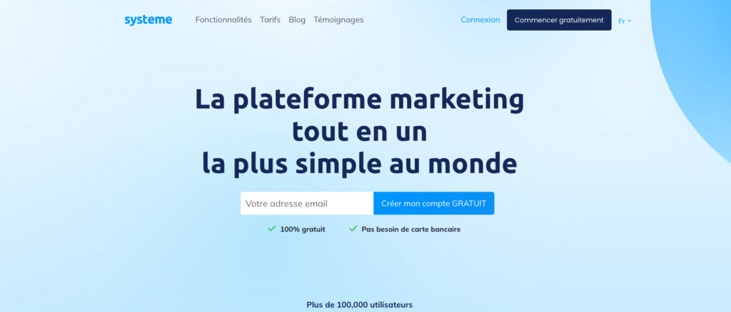 Plateforme e-learning Systeme.io
