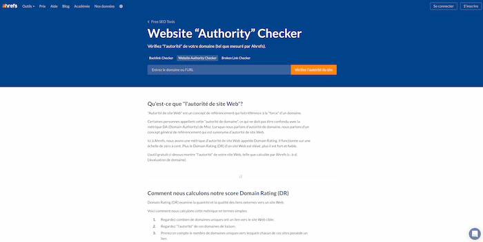 Website Authority checker