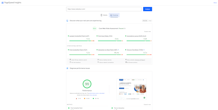 PageSpeed Insight