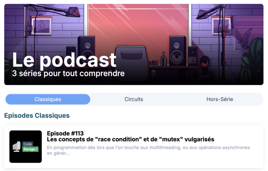Podcast tech Code Garage