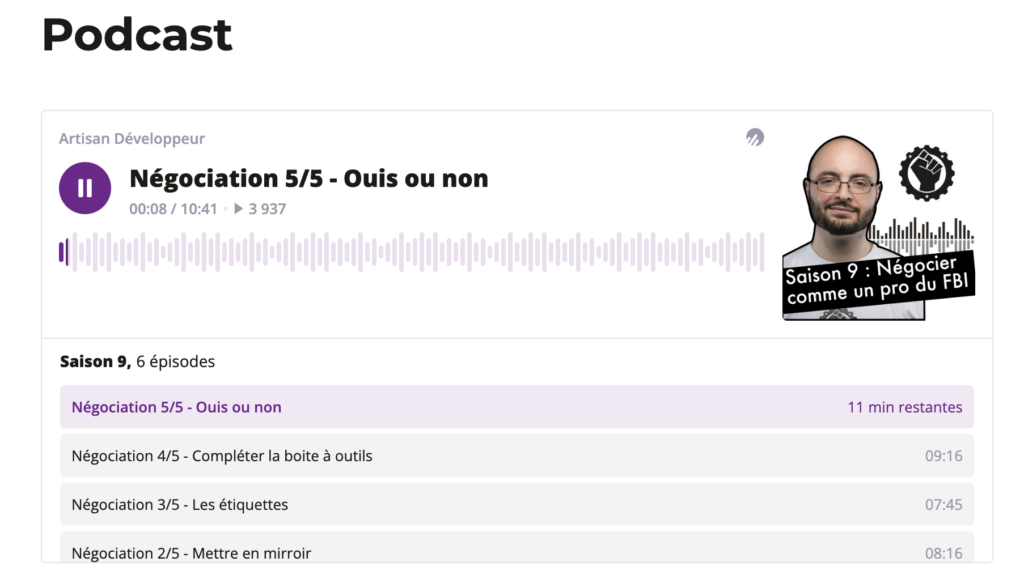 Podcast tech Artisan Développeur