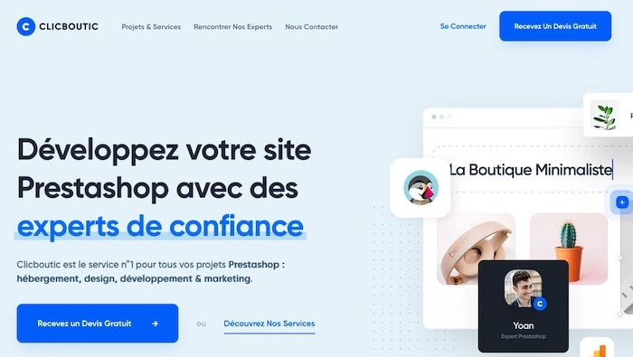 ClicBoutic, plateforme de création de site e-commerce