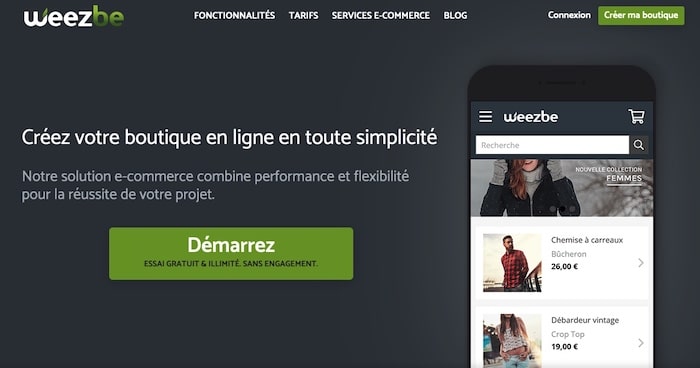 Weezbe, plateforme de création de site e-commerce
