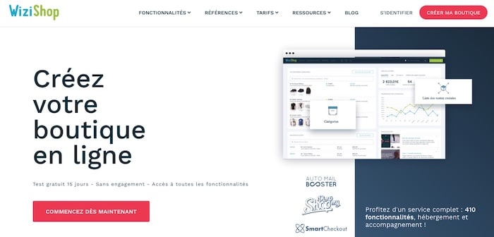 Wizishop, plateforme pour créer un site e-commerce gratuit