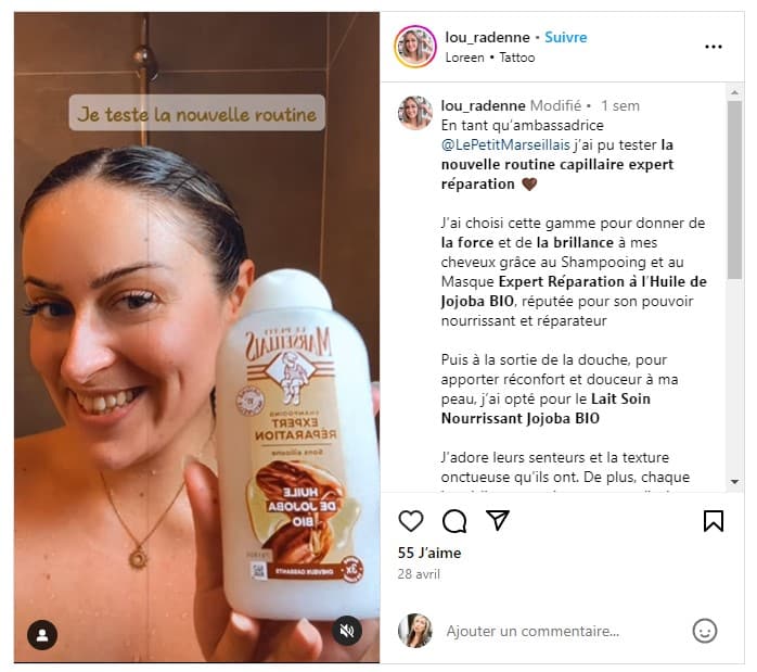exemple de publication instagram populaire