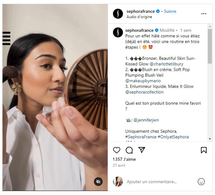 publication qui a percé sur instagram