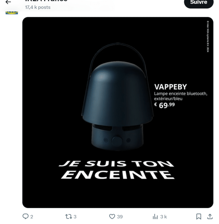 exemple de publication X pour percer