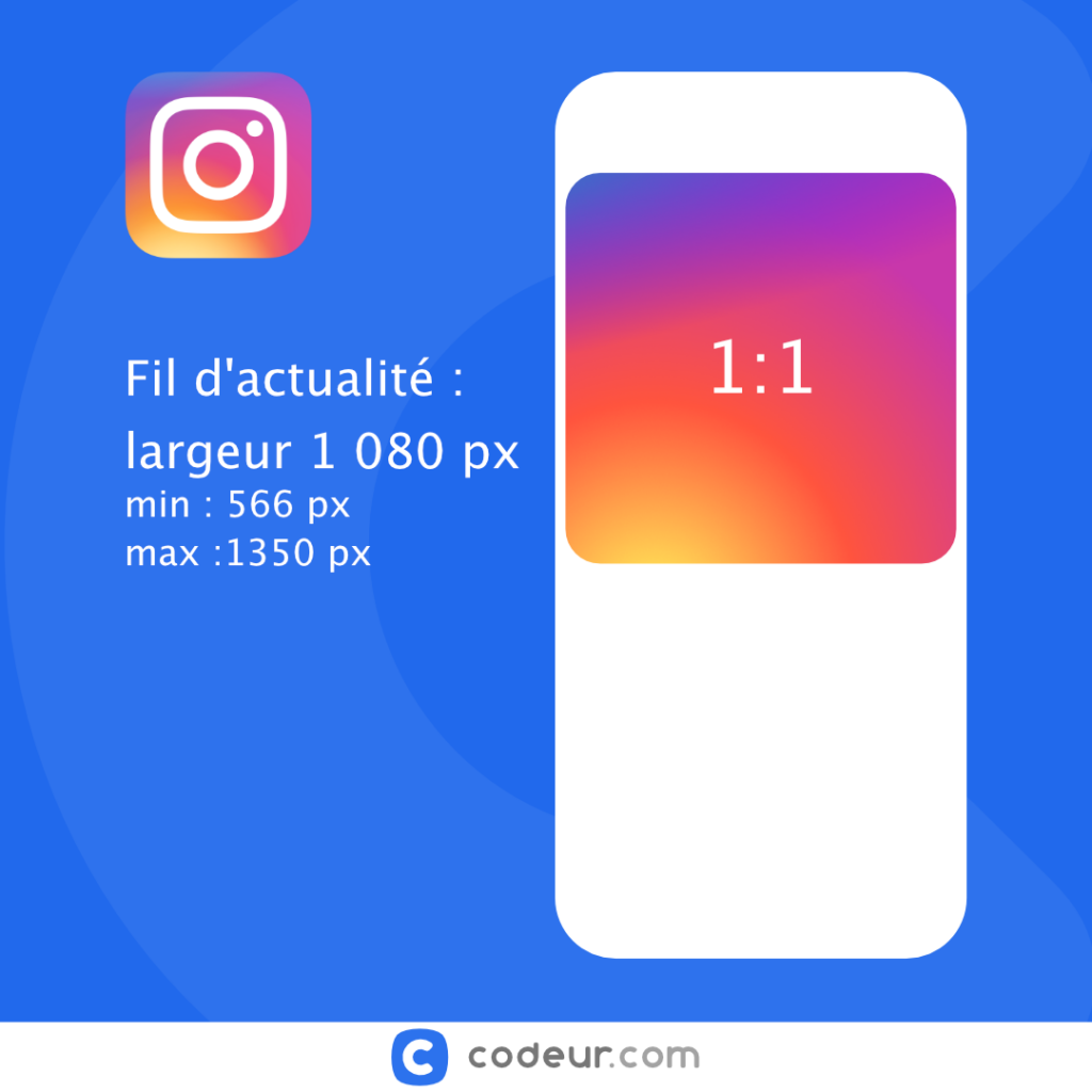 taille photo feed instagram
