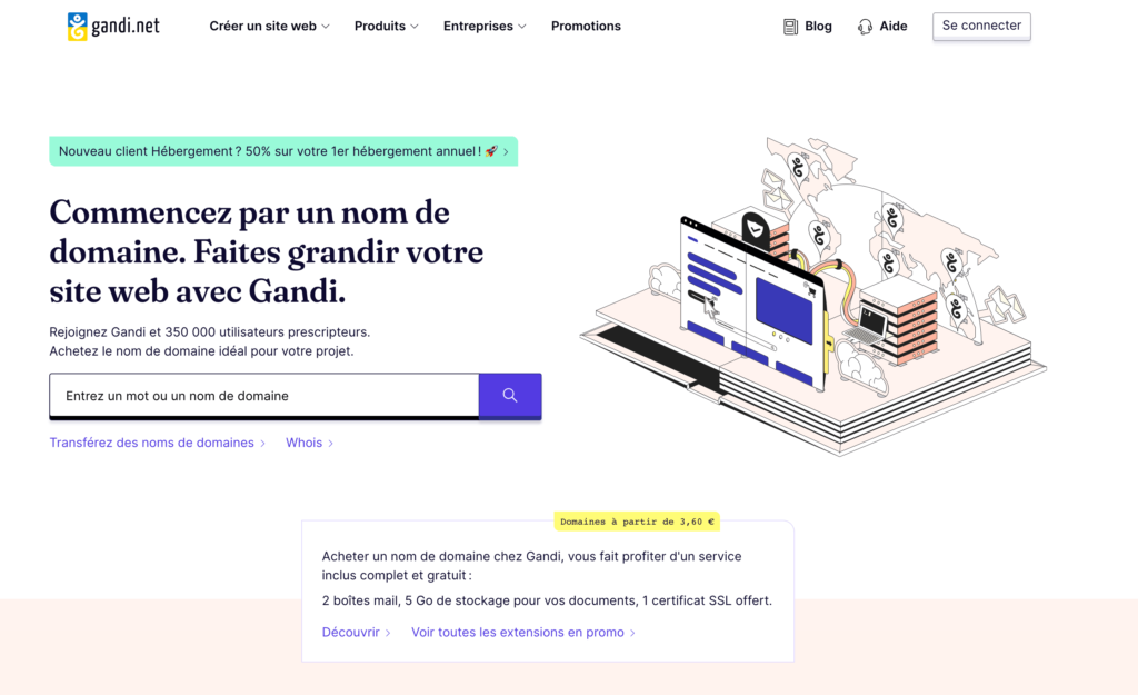 gandi fournisseur nom de domaine