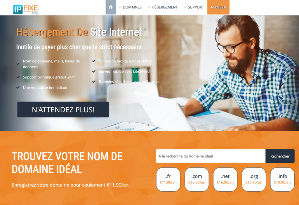 acheter son nom de domaine sur ipfixe