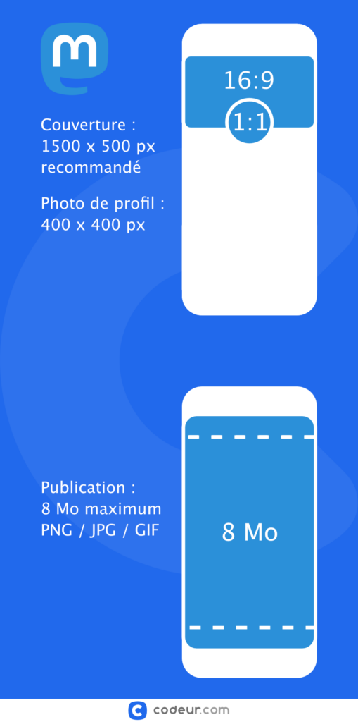 infographie taille images mastodon