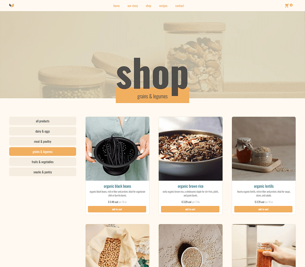 site e-commerce webflow