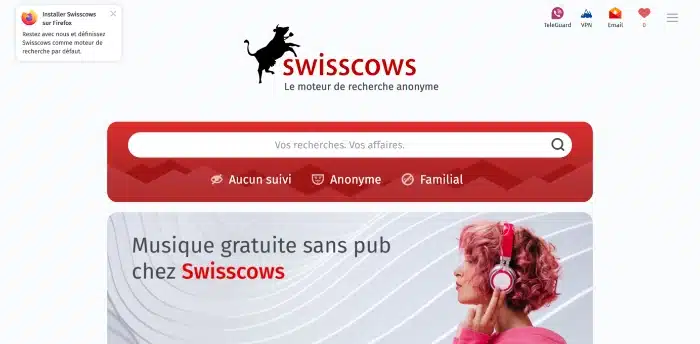 moteur de recherche swisscow