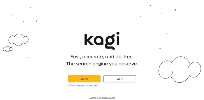 kagi concurrent google sans collecte de données
