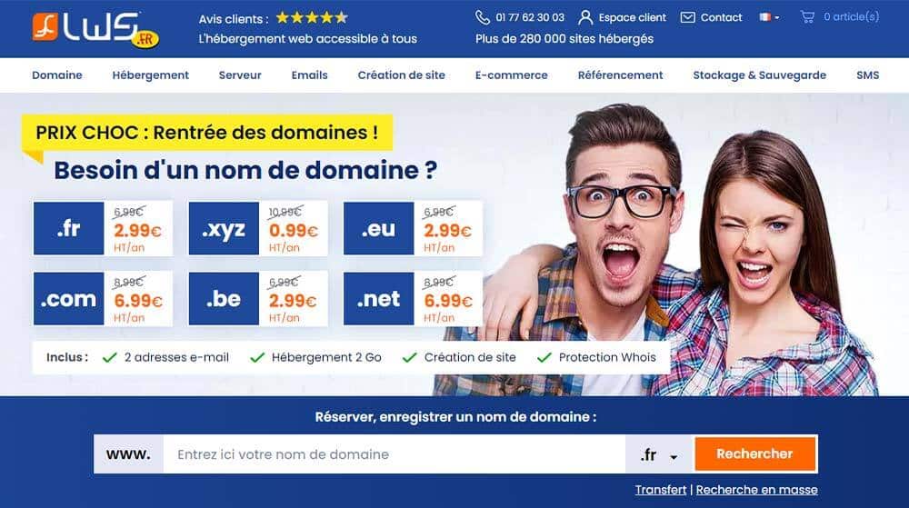 nom de domaine LWS