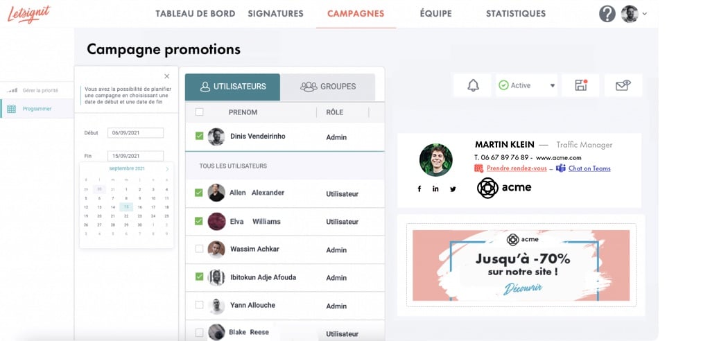 LetSignit solution pour création de signature email professionnelle