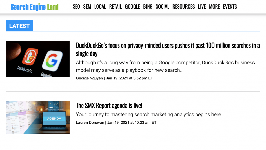 blog SEO Search Engine Land