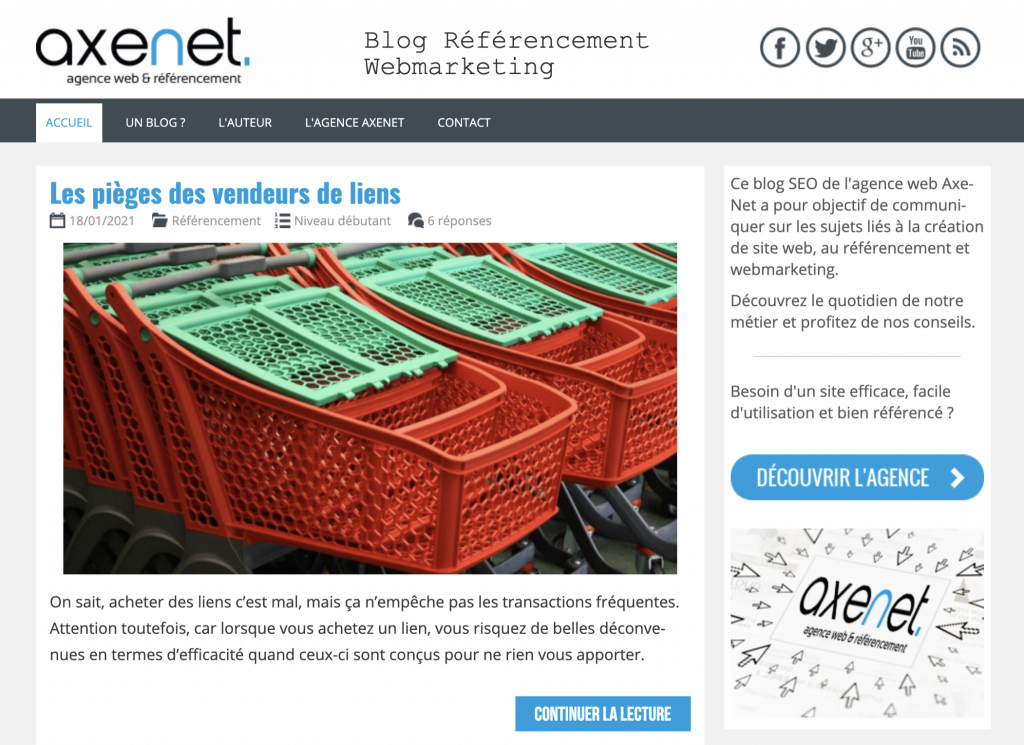 blog référencement naturel axenet