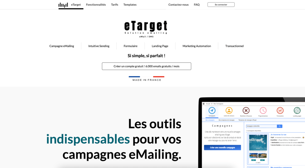 faire une newsletter etarget