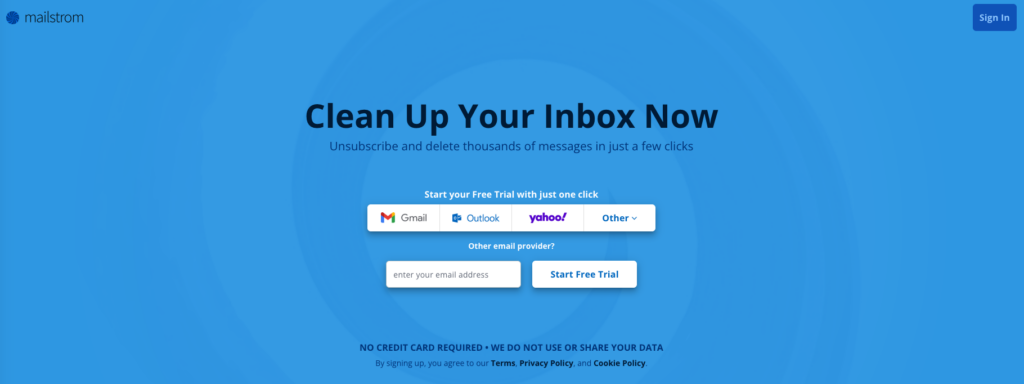 outil nettoyer sa boite mail mailstrom