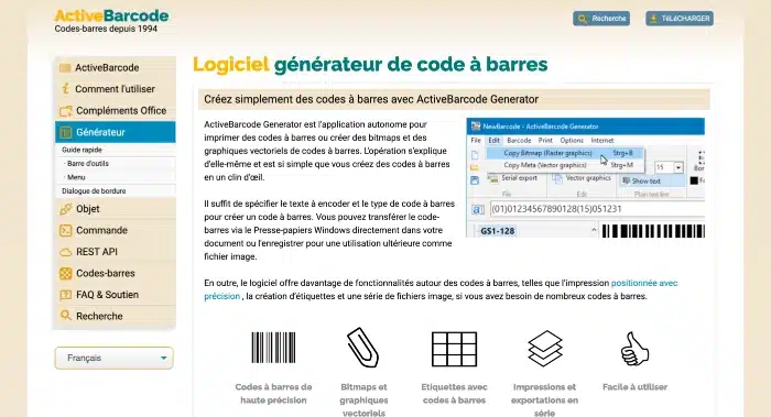 logiciel code barre gratuit active barcode
