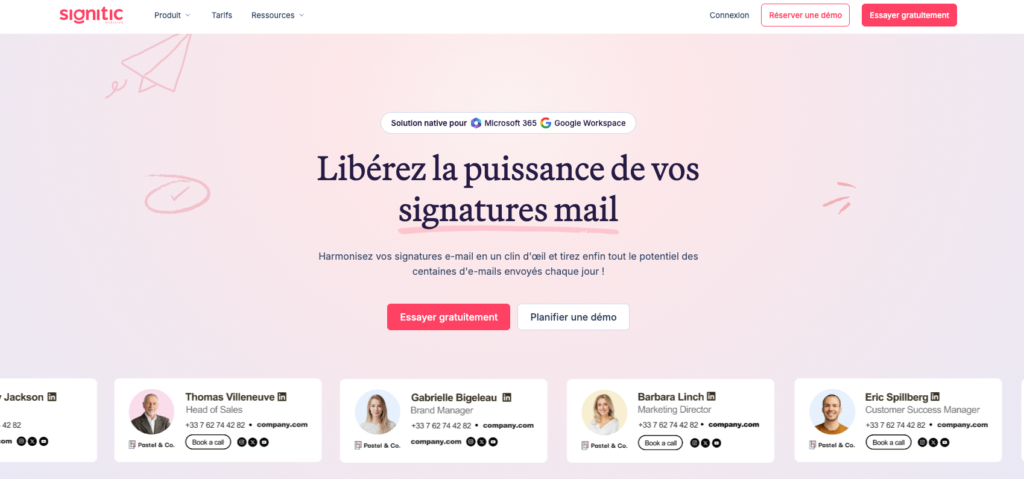 Signitic outil gestion signature mail entreprise