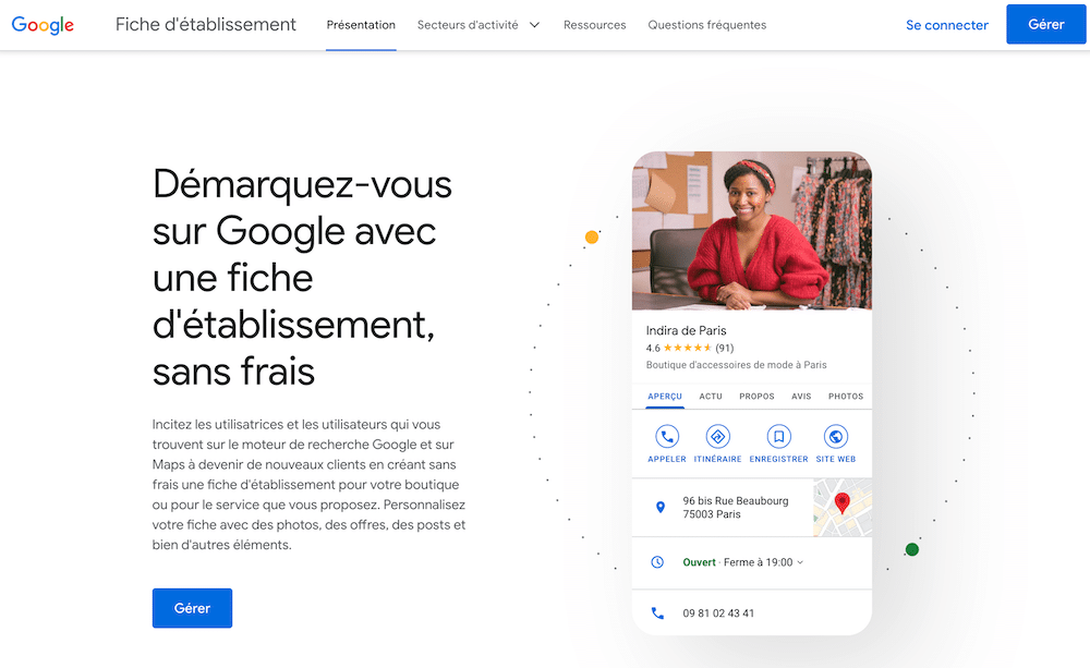 Se connecter à Google My Business pour supprimer la fiche établissement