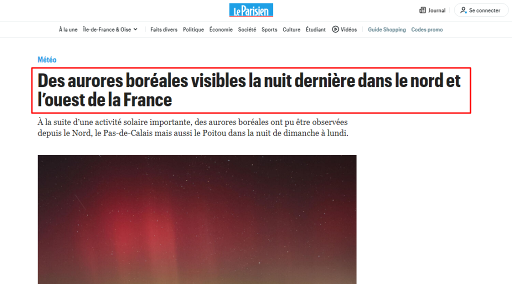 exemple de balise H1 d'une page web