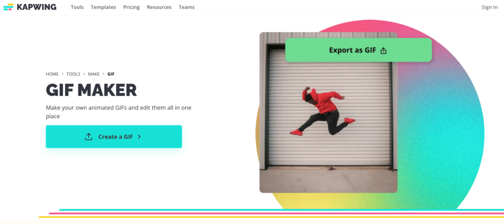 créer gif Kapwing