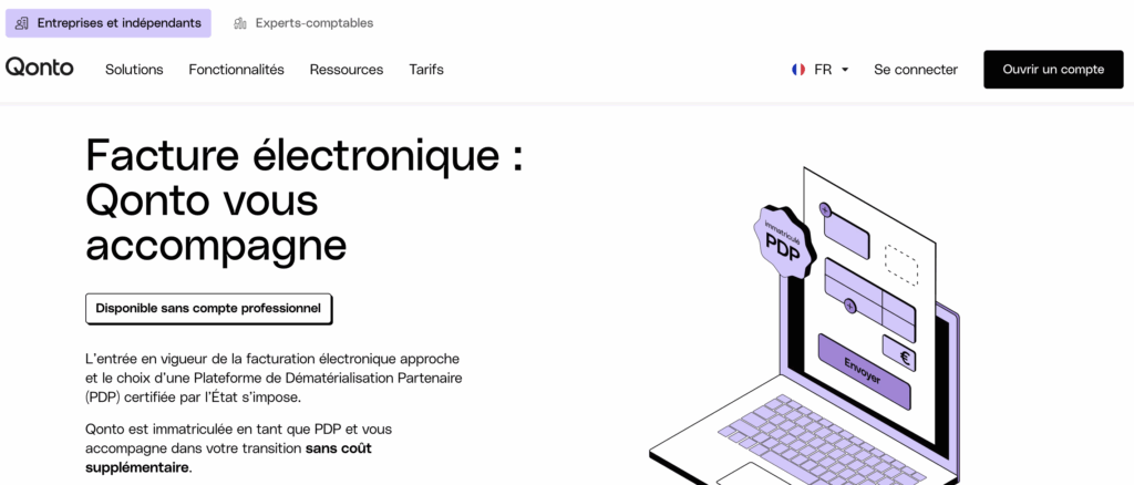 logiciel facturation electronique qonto