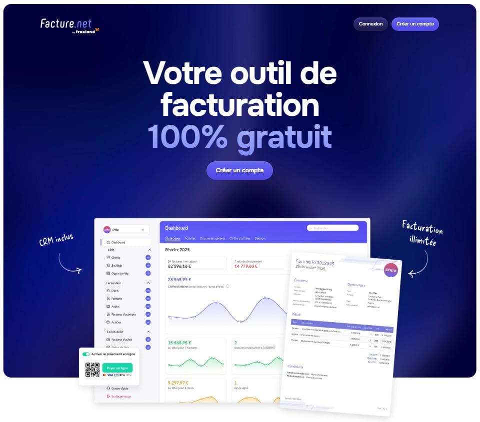 Facture.net, le logiciel de facturation pour auto-entrepreneurs