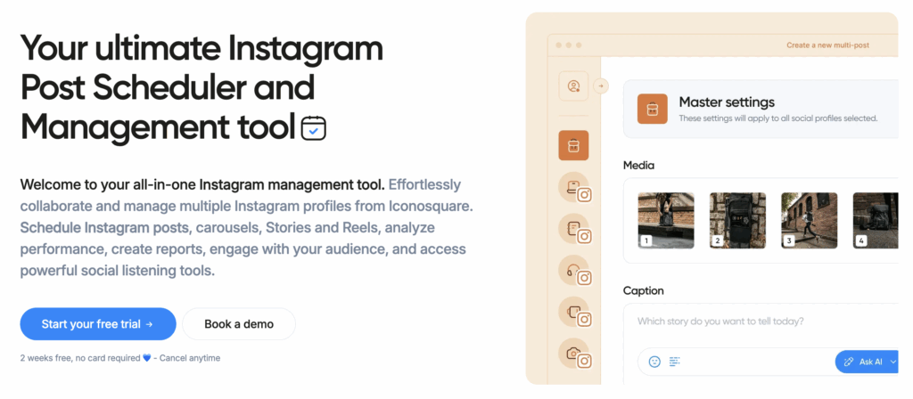 planificateur post instagram iconosquare
