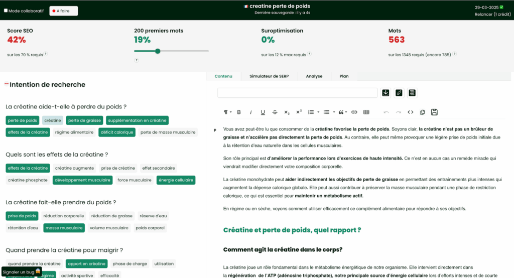 intention de recherche
